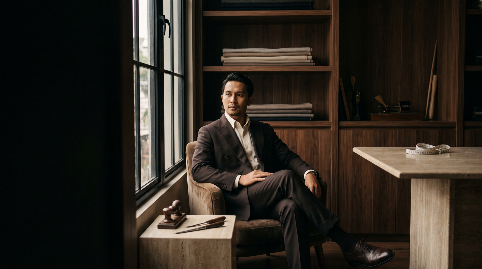 ILB client in a premium tailored suit